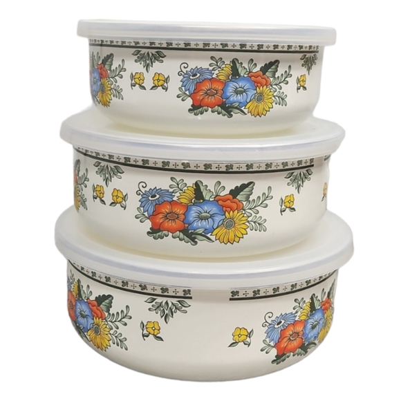 Kobe Kitchen Kitchen Vintage Enamel Nesting Bowls Poshmark